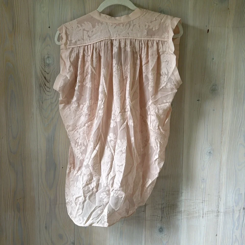 Rebecca Taylor Silk Cotton Sleeveless Blouse Size 2 - Picture 2 of 8